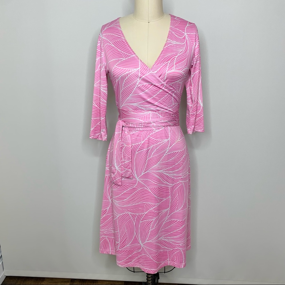 PattyBoutik Faux Wrap V-Neck L/S Dress